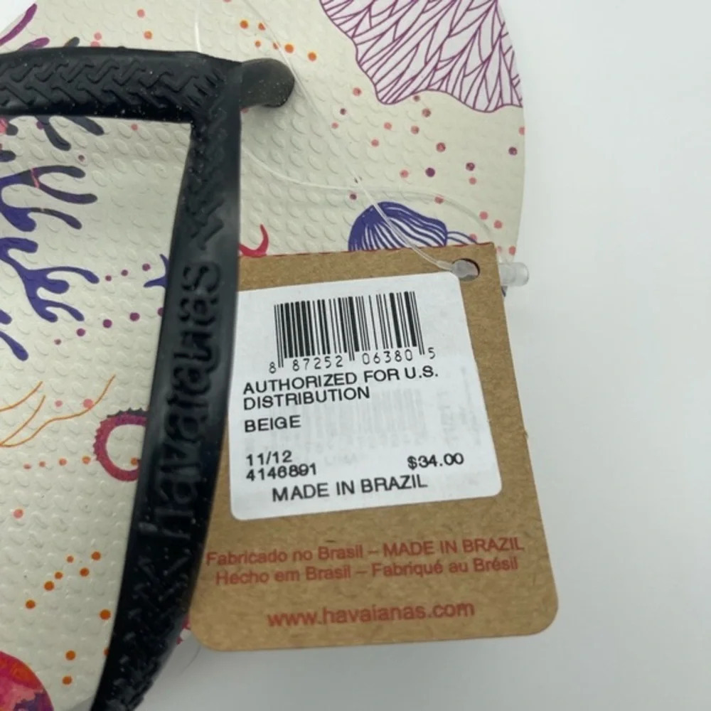 🧜‍♀️HOST PICK 🔱 Havaianas Slim Seabed Flip Flop Sandal, SAND GREY, Sz 11/12, NWT - Picture 9 of 10